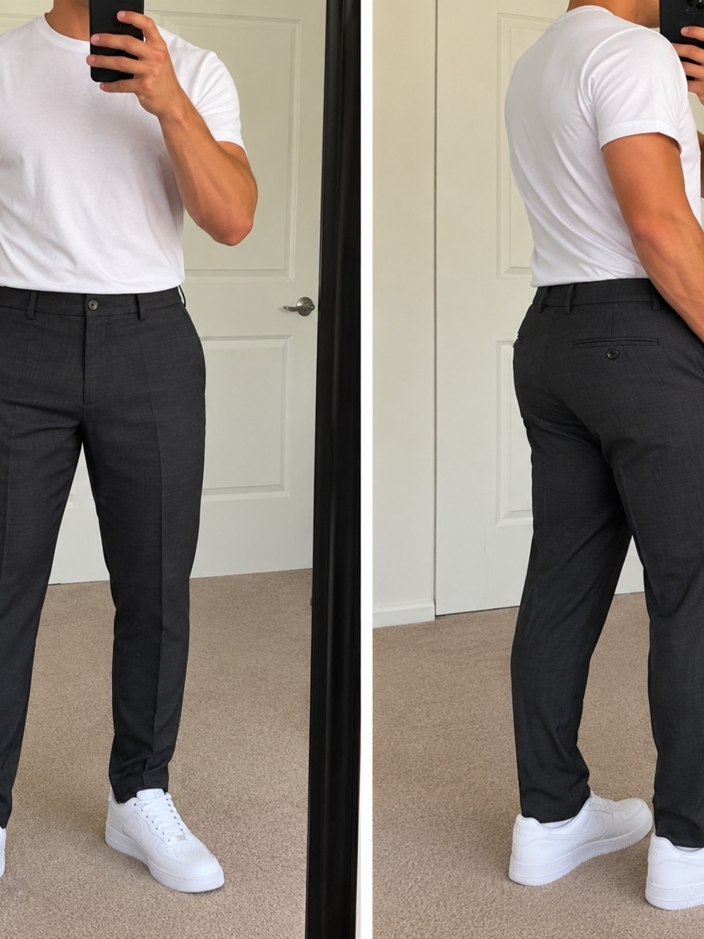 Express Performance Slim Stretch Dress Pants – Men’s 29x32 – Charcoal Gray